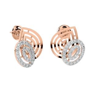 Journi Round Diamond Stud Earrings